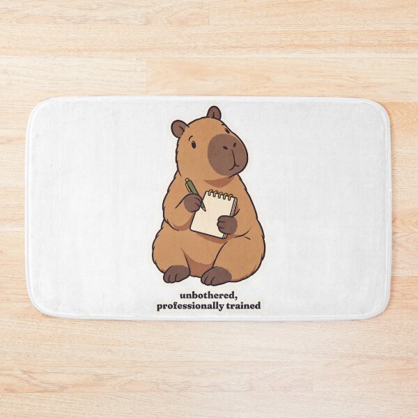 Item preview, Calm Capybara Therapist with Notepad Unbothered designed and sold by OuqCreations.