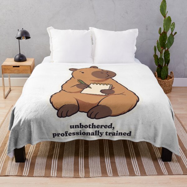 Item preview, Calm Capybara Therapist with Notepad Unbothered designed and sold by OuqCreations.