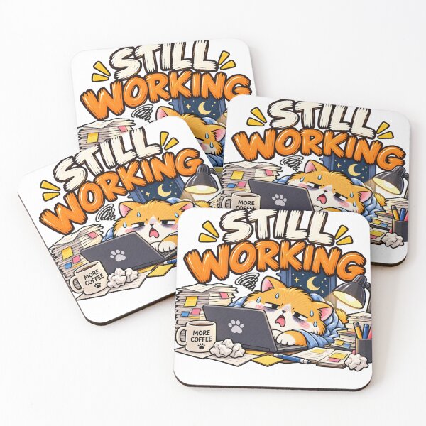 Item preview, Still Working – Funny Hamster Working Late 메인 태그 designed and sold by Moonya26.