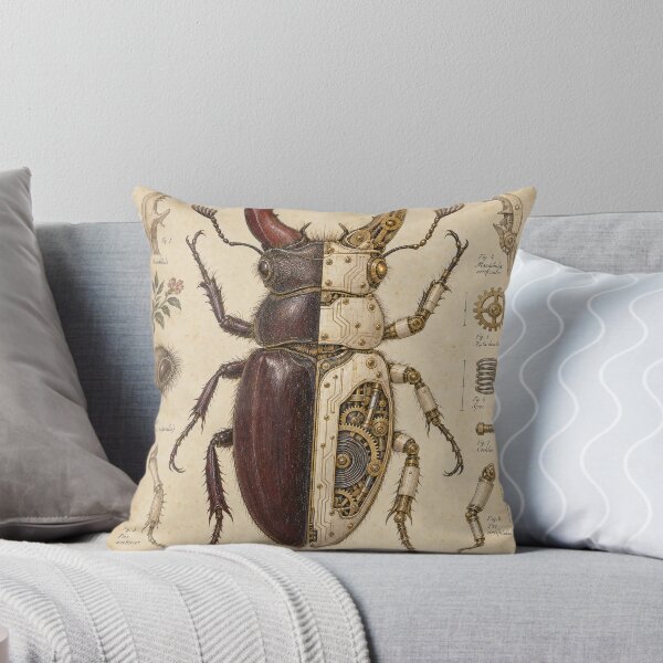Item preview, Stag Beetle Natura et Machina Cyber Renaissance Anatomical Chart designed and sold by DMarquiseArt.