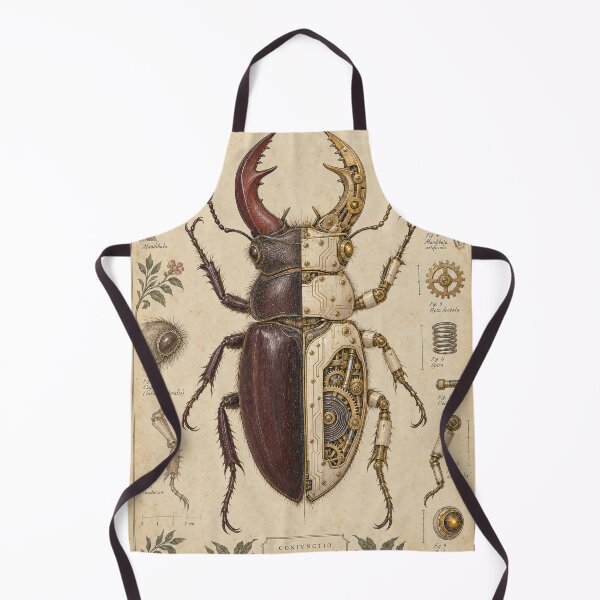 Item preview, Stag Beetle Natura et Machina Cyber Renaissance Anatomical Chart designed and sold by DMarquiseArt.