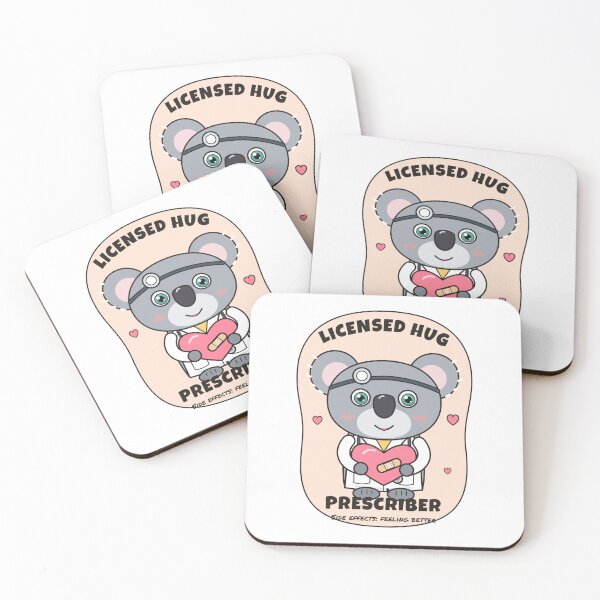 Item preview, Licensed Hug Prescriber. Cute Koala Doctor designed and sold by atedesigns.
