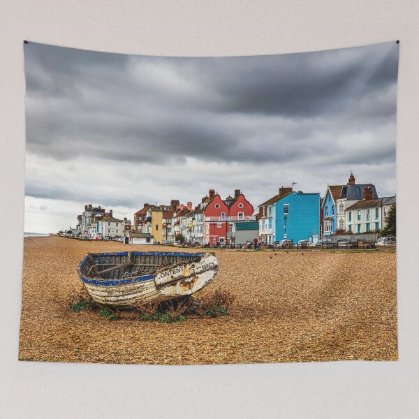 Item preview, Aldeburgh Suffolk Fishing Boat and Colourful Seafront, England designed and sold by Paul Thompson Photography.