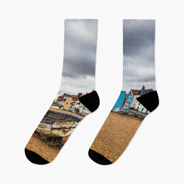 Item preview, Aldeburgh Suffolk Fishing Boat and Colourful Seafront, England designed and sold by Paul Thompson Photography.