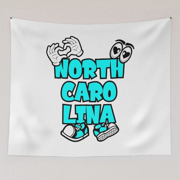 Item preview, NORTH CAROLINA Typography Funny Vintage designed and sold by NFTWords.