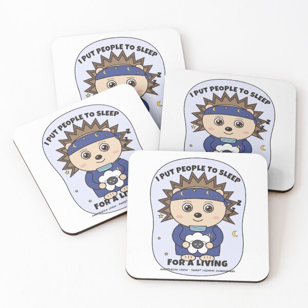 Item preview, I Put People to Sleep for a Living. Cute Hedgehog Anesthesiologist designed and sold by atedesigns.