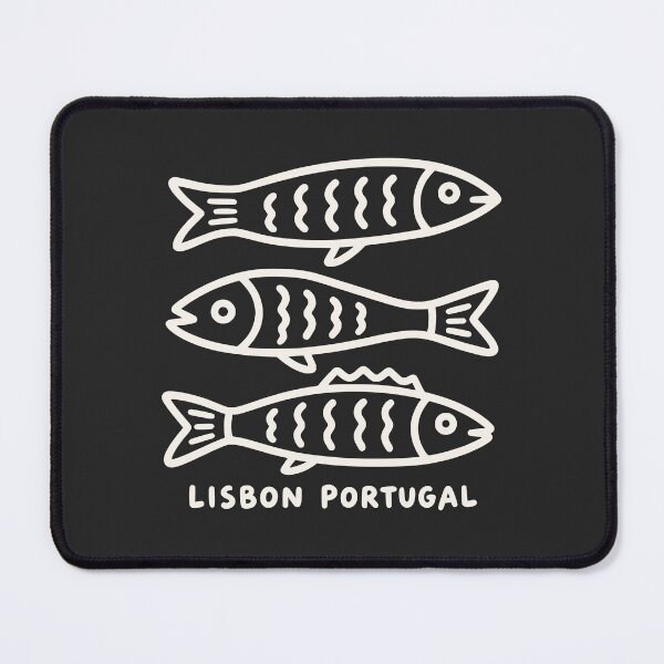 Item preview, Lisbon Portugal Blue Sardines – Minimalist Fish Art designed and sold by MavtM.