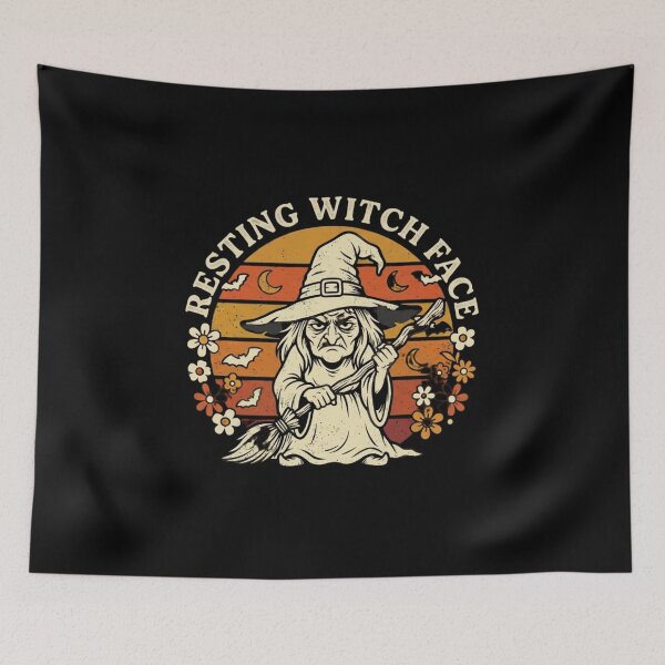 Item preview, Funny Witch Resting Witch Face Halloween Retro Humor Gift designed and sold by Im-Ara.