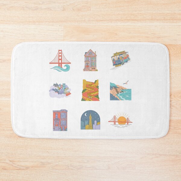 Item preview, o Aesthetic Landmarks and Icons Sticker Sheet designed and sold by mood-draftsman.