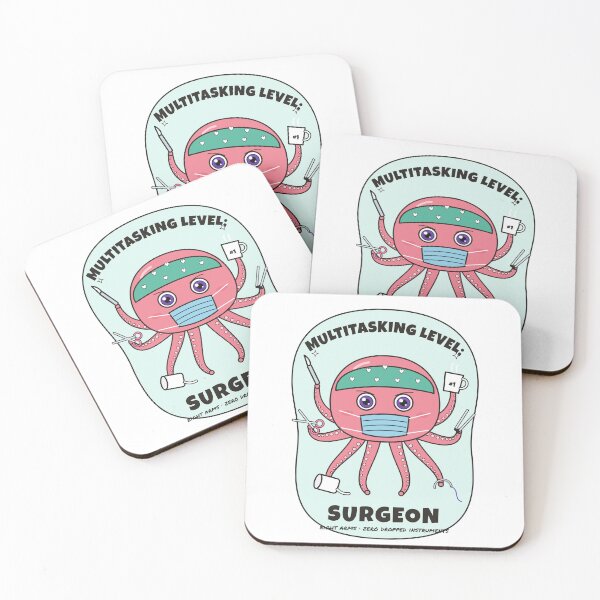Item preview, Multitasking Level: Surgeon – Cute Octopus Doctor designed and sold by atedesigns.