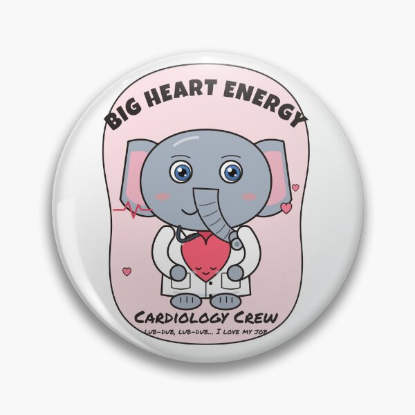 Item preview, Big Heart Energy – Cute Elephant Cardiology Crew designed and sold by atedesigns.