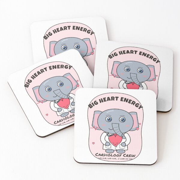 Item preview, Big Heart Energy – Cute Elephant Cardiology Crew designed and sold by atedesigns.
