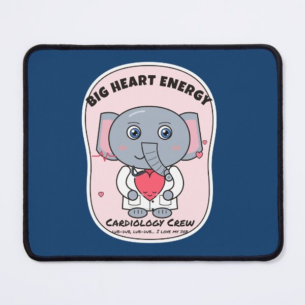 Item preview, Big Heart Energy – Cute Elephant Cardiology Crew designed and sold by atedesigns.