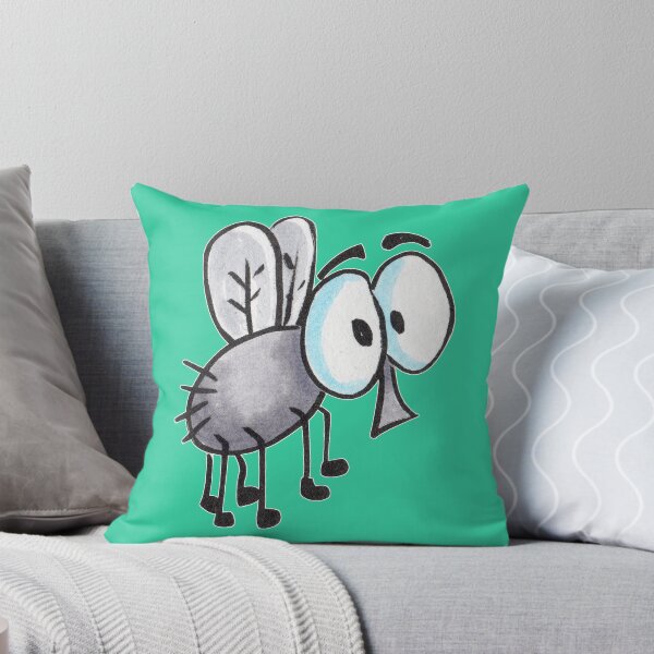 Item preview, Funny Gray Cartoon Housefly with Big Eyes designed and sold by Doodle Moon Studios.