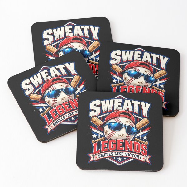 Item preview, Sweaty Legends Smells Like Victory Funny Baseball Player Fan Sports Humor Baseball Cap Sunglasses Crossed Bats designed and sold by 519xdesign.