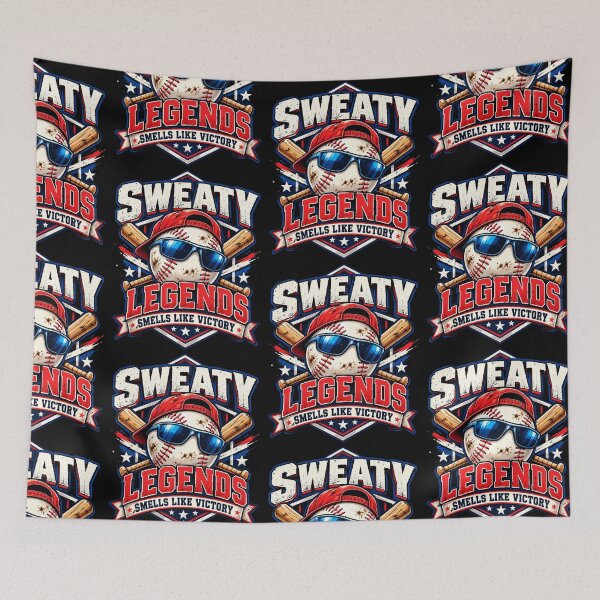 Item preview, Sweaty Legends Smells Like Victory Funny Baseball Player Fan Sports Humor Baseball Cap Sunglasses Crossed Bats designed and sold by 519xdesign.