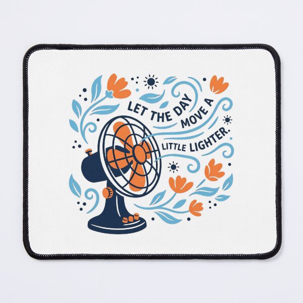 Item preview, Folk Art Vintage Desk Fan with Flowing Breeze and Florals Illustration designed and sold by SHOP-Corner.