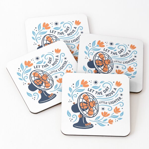 Item preview, Folk Art Vintage Desk Fan with Flowing Breeze and Florals Illustration designed and sold by SHOP-Corner.