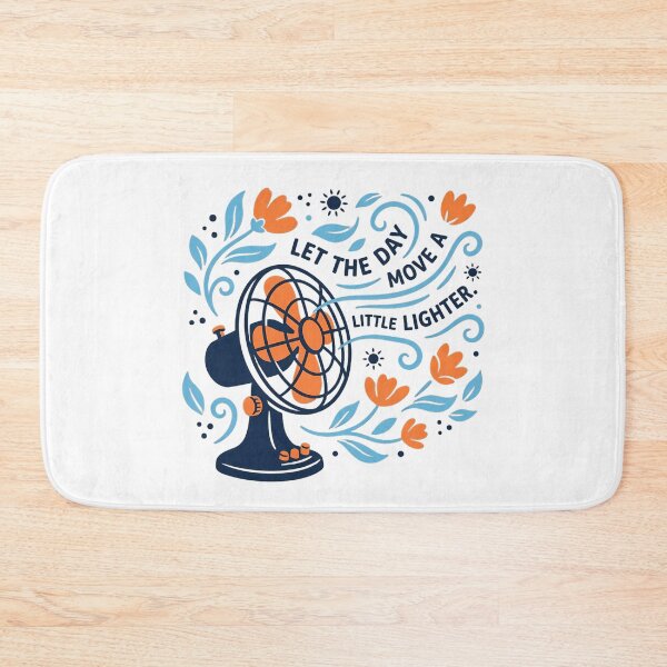 Item preview, Folk Art Vintage Desk Fan with Flowing Breeze and Florals Illustration designed and sold by SHOP-Corner.