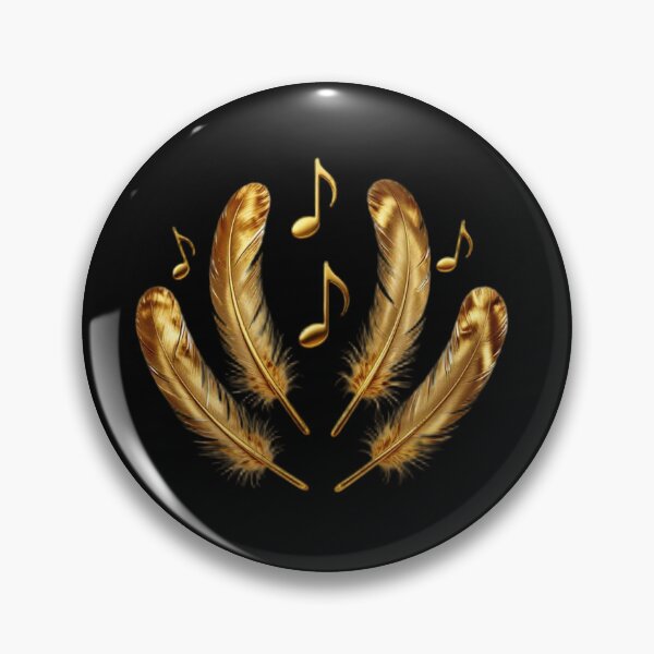 Item preview, Solenne Gold Feathers and Musical Notes designed and sold by Solenne Music.