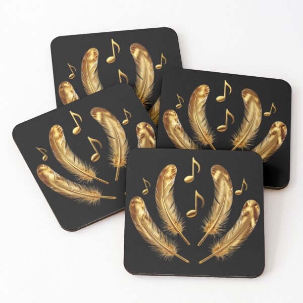 Item preview, Solenne Gold Feathers and Musical Notes designed and sold by Solenne Music.