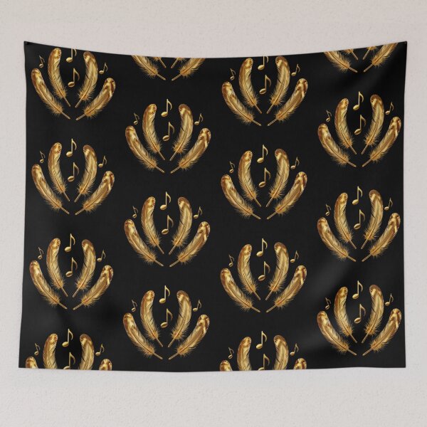 Item preview, Solenne Gold Feathers and Musical Notes designed and sold by Solenne Music.