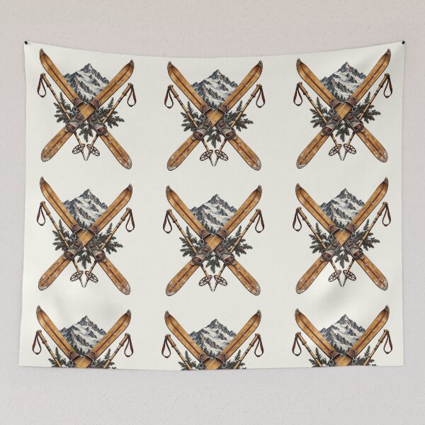 Item preview, Vintage Alpine Ski PNG Bundle, Retro Skiing and Mountain Chalet Designs designed and sold by Bondira-Spono.