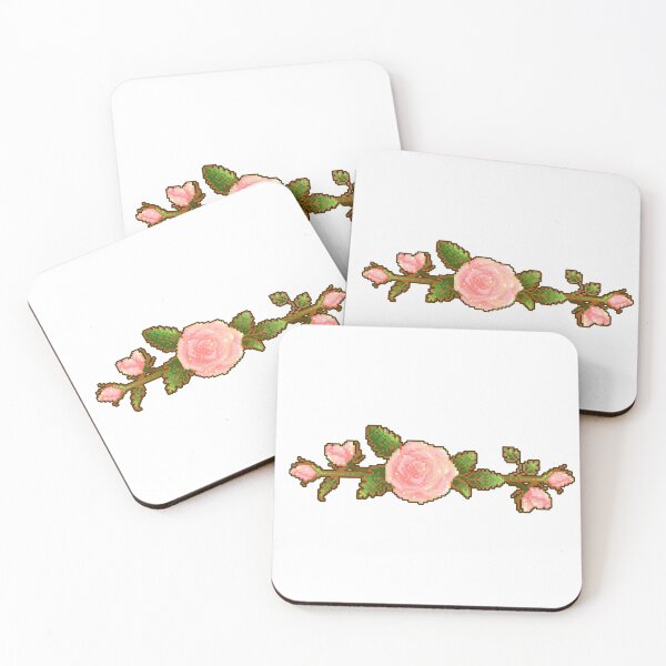 Item preview, Pixel Peach Rose Sticker designed and sold by EveKrystall.