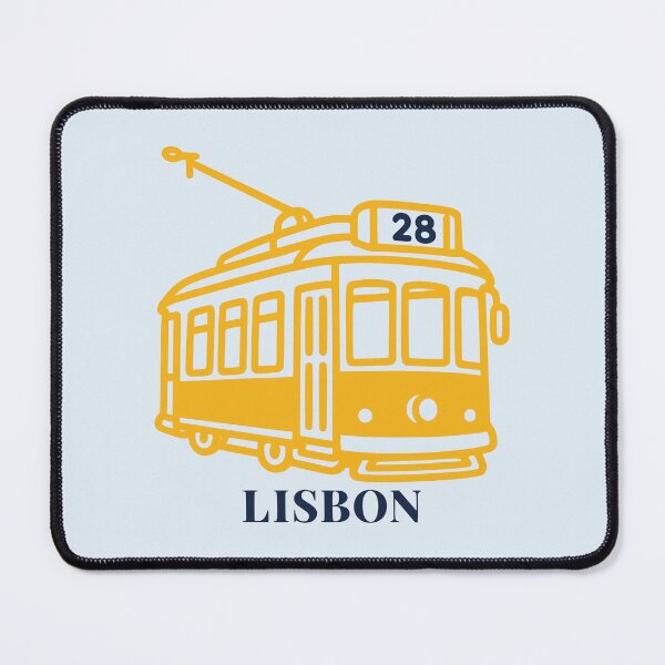 Item preview, Vintage Lisbon Tram 28 Yellow Streetcar Portugal Souvenir designed and sold by MavtM.
