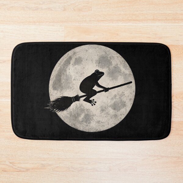 Item preview, Frog, witch on a broomstick, full moon, Halloween, vintage designed and sold by AilinsDesigns.