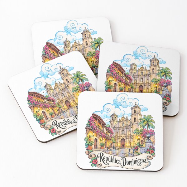 Item preview, Dominican Republic Colonial Cathedral Illustration designed and sold by EdwinkOne.