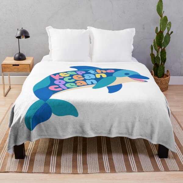 Item preview, Keep The Ocean Clean Dolphin - Beach Cleanup Eco designed and sold by dannydesignerco.