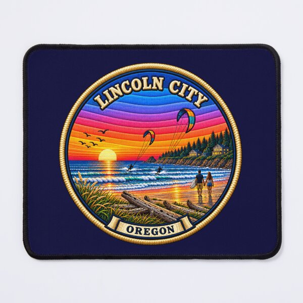 Item preview, Lincoln City Oregon Coast Badge designed and sold by Swanny's Custom T-shirt and Gift Designs.