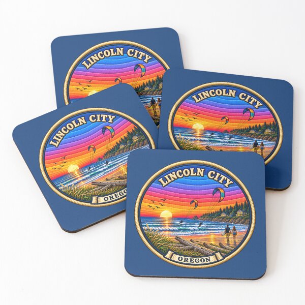 Item preview, Lincoln City Oregon Coast Badge designed and sold by Swanny's Custom T-shirt and Gift Designs.