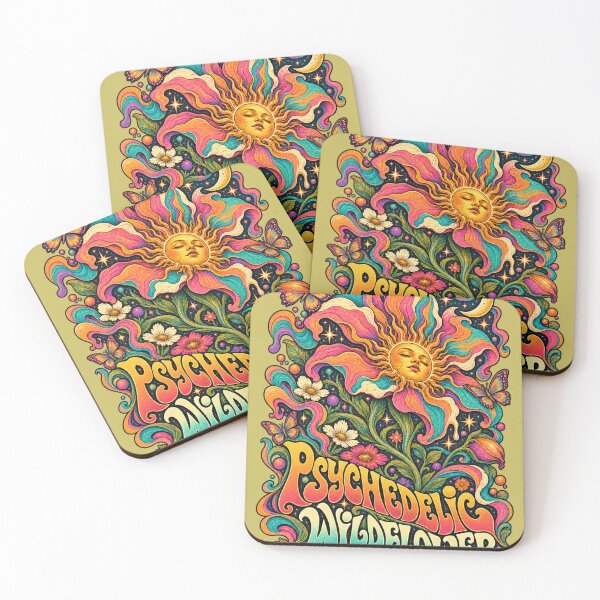 Item preview, PSYCHEDELIC WILDFLOWER Indie Rock Vintage Floral Art designed and sold by KrungiT Design .