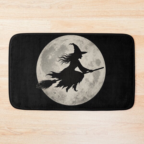 Item preview, Classic witch on a broomstick, full moon, Halloween, vintage designed and sold by AilinsDesigns.