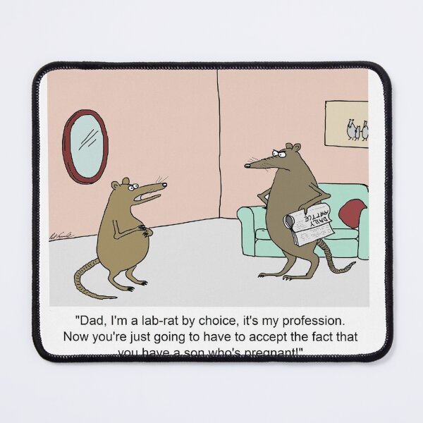 Item preview, Lab rat defending his choice to his Dad designed and sold by Sneerze.