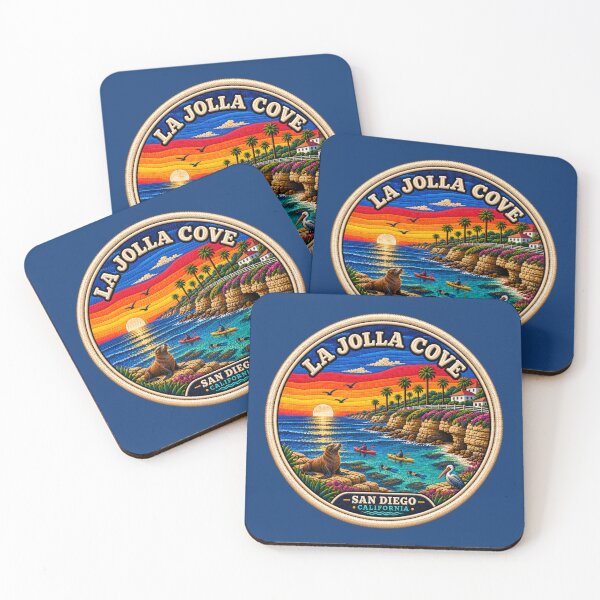 Item preview, La Jolla Cove California Coastal Badge designed and sold by Swanny's Custom T-shirt and Gift Designs.