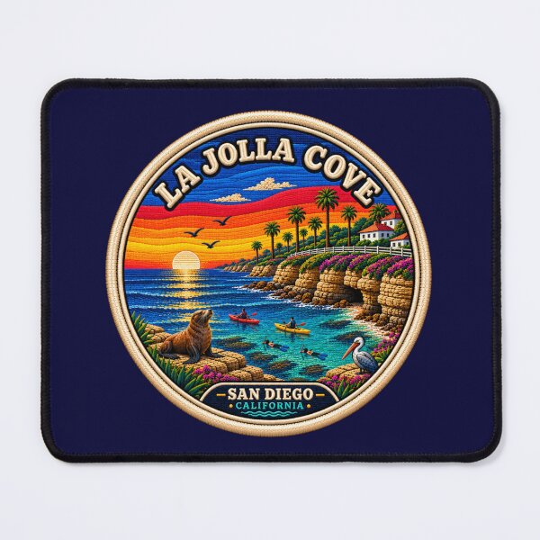 Item preview, La Jolla Cove California Coastal Badge designed and sold by Swanny's Custom T-shirt and Gift Designs.