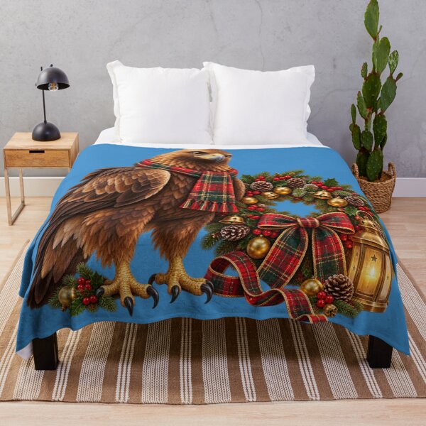 Item preview, Scottish Golden Eagle with Highland Christmas Wreath designed and sold by MaedK.