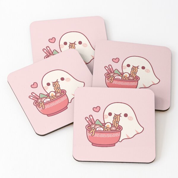 Item preview, Cute Ghost Loves Eating Japanese Ramen Noodles designed and sold by rustydoodle.