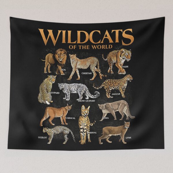 Item preview, Wildcats Of The World Big Cat Species Feline Wildlife Animal Lover designed and sold by Moscettakkk.