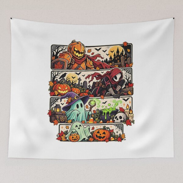 Item preview, Halloween Adventure Panels Pumpkin Knight Ghost Wizard designed and sold by DesignArtist.ia.