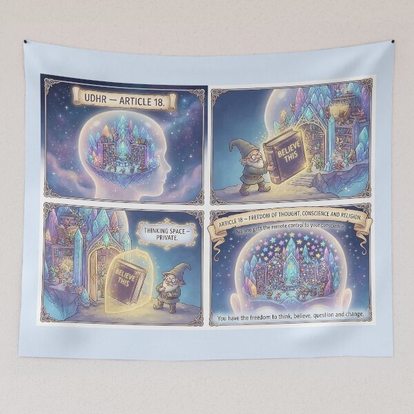 Item preview, A space for reflection on inner freedom and faith designed and sold by Mianku | Für das Leben.