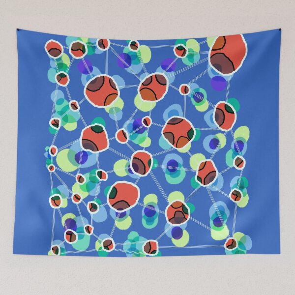 Item preview, Colorful Abstract Geometric Network Pattern Art designed and sold by SaraPixels.