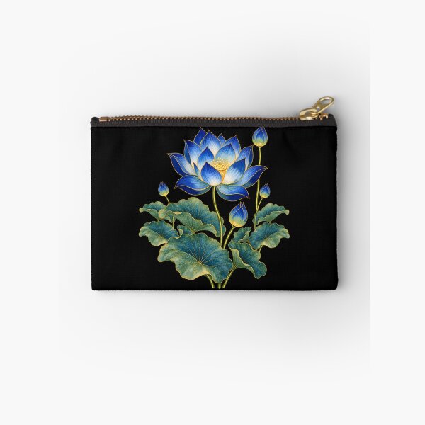 Item preview, Blue Lotus Pichwai Art - Indian Folk Art designed and sold by ShreecreatE.