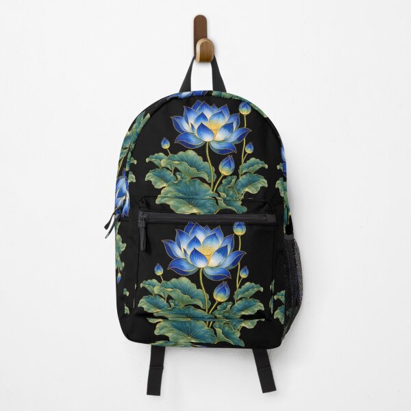 Item preview, Blue Lotus Pichwai Art - Indian Folk Art designed and sold by ShreecreatE.
