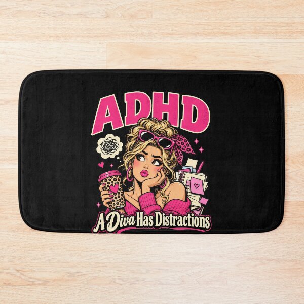 Item preview, ADHD A Diva Has Distractions – Funny Neurodivergent Woman Humor Design designed and sold by PosiMCreations.
