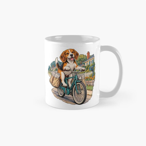 Item preview, Beagle Paper-Route Morning designed and sold by PlanetPiperArt.