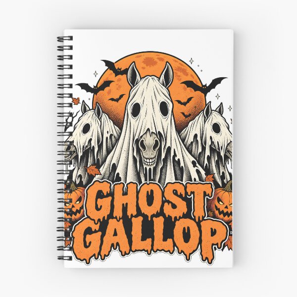 Item preview, Ghost Gallop Haunted Horses Halloween Pumpkin designed and sold by DesignArtist.ia.